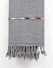 Grey Plain Wool Blend Men Shawl