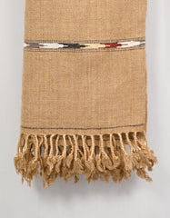 L Brown Plain Wool Blend Men Shawl
