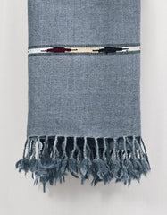 Grey Plain Wool Blend Men Shawl