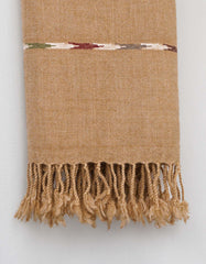 Camel Plain Wool Blend Men Shawl