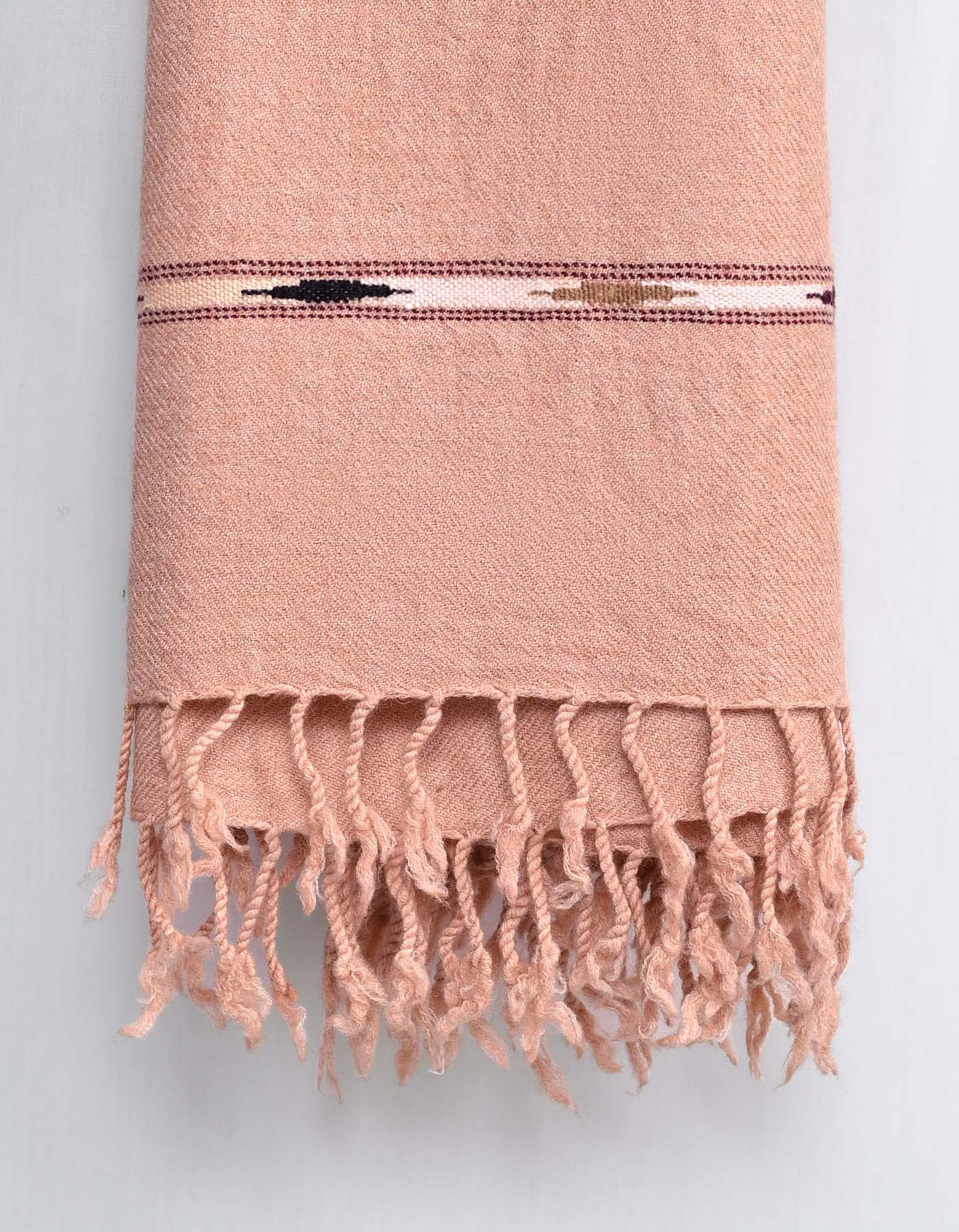 D Skin Plain Wool Blend Men Shawl