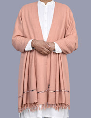 D Skin Plain Wool Blend Men Shawl