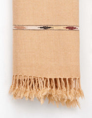 Ivory Plain Wool Blend Men Shawl