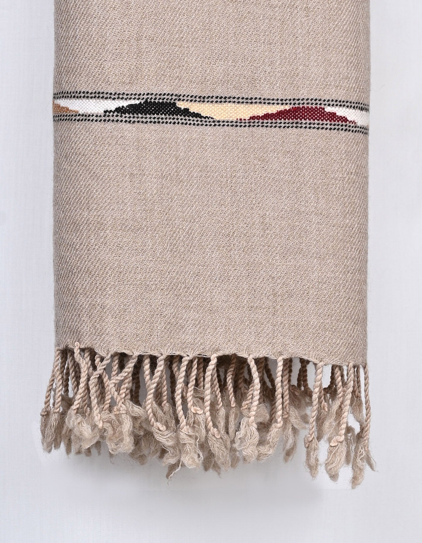 Stone Plain Wool Blend Men Shawl