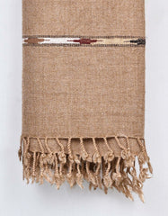 Brown Plain Wool Blend Men Shawl