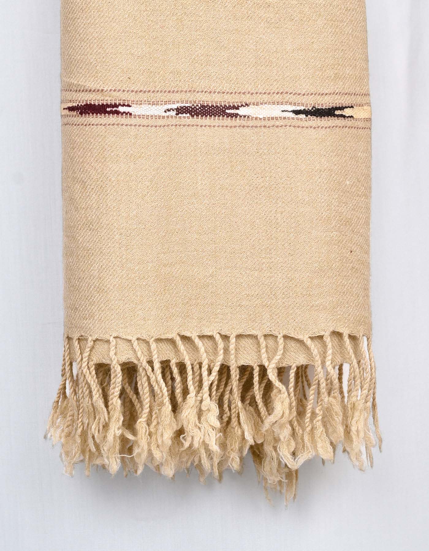 Skin Plain Wool Blend Men Shawl