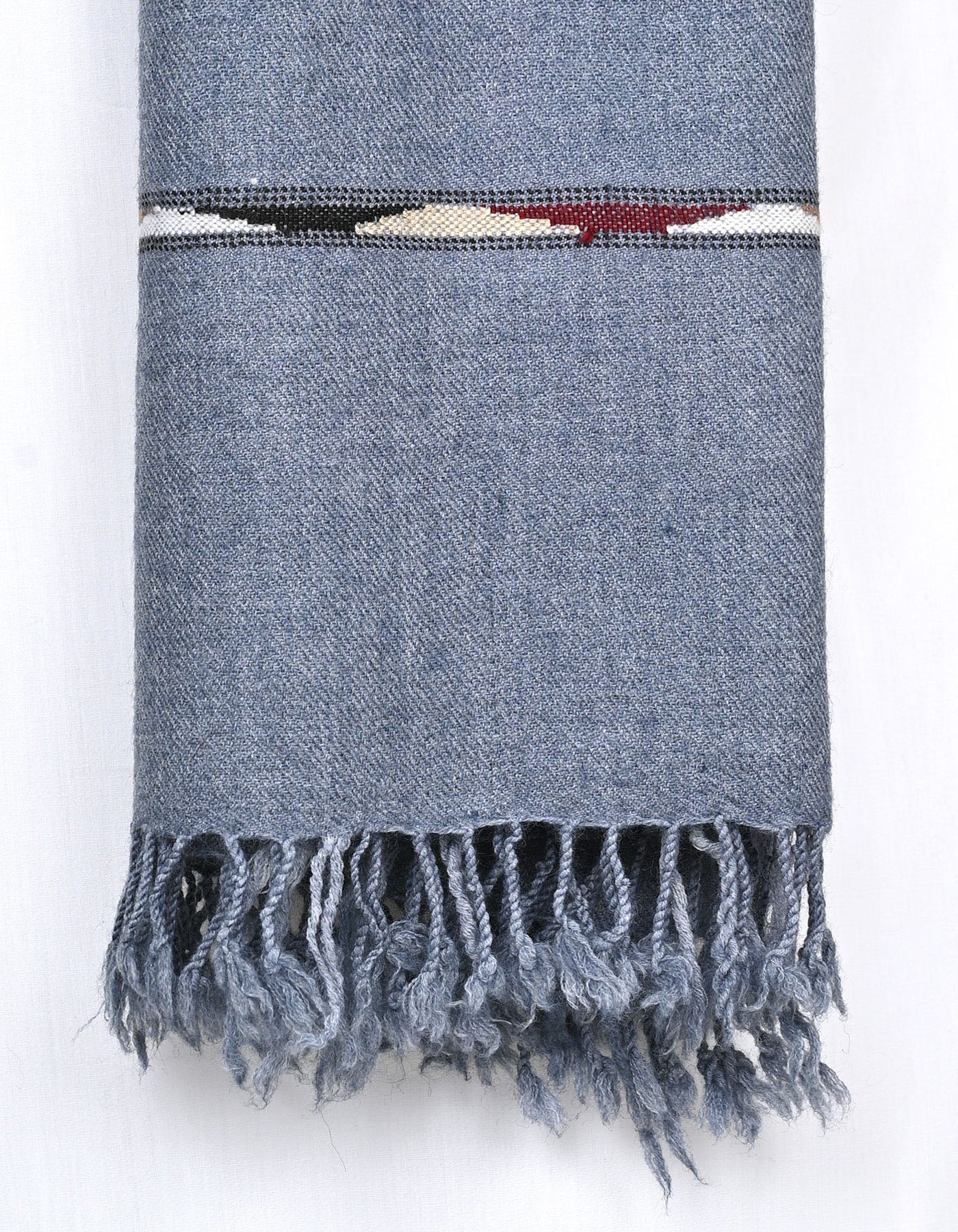 Heather Grey Plain Wool Blend Men Shawl