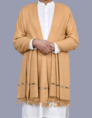 D Fawn Plain Wool Blend Men Shawl