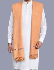Camel Plain Wool Blend Men Shawl