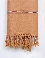 D Brown Plain Wool Blend Men Shawl