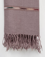 Grey Plain 100% Wool Men Shawl