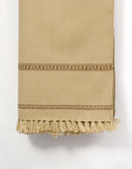 D Khaki Plain 100% Acrylic Men Shawl