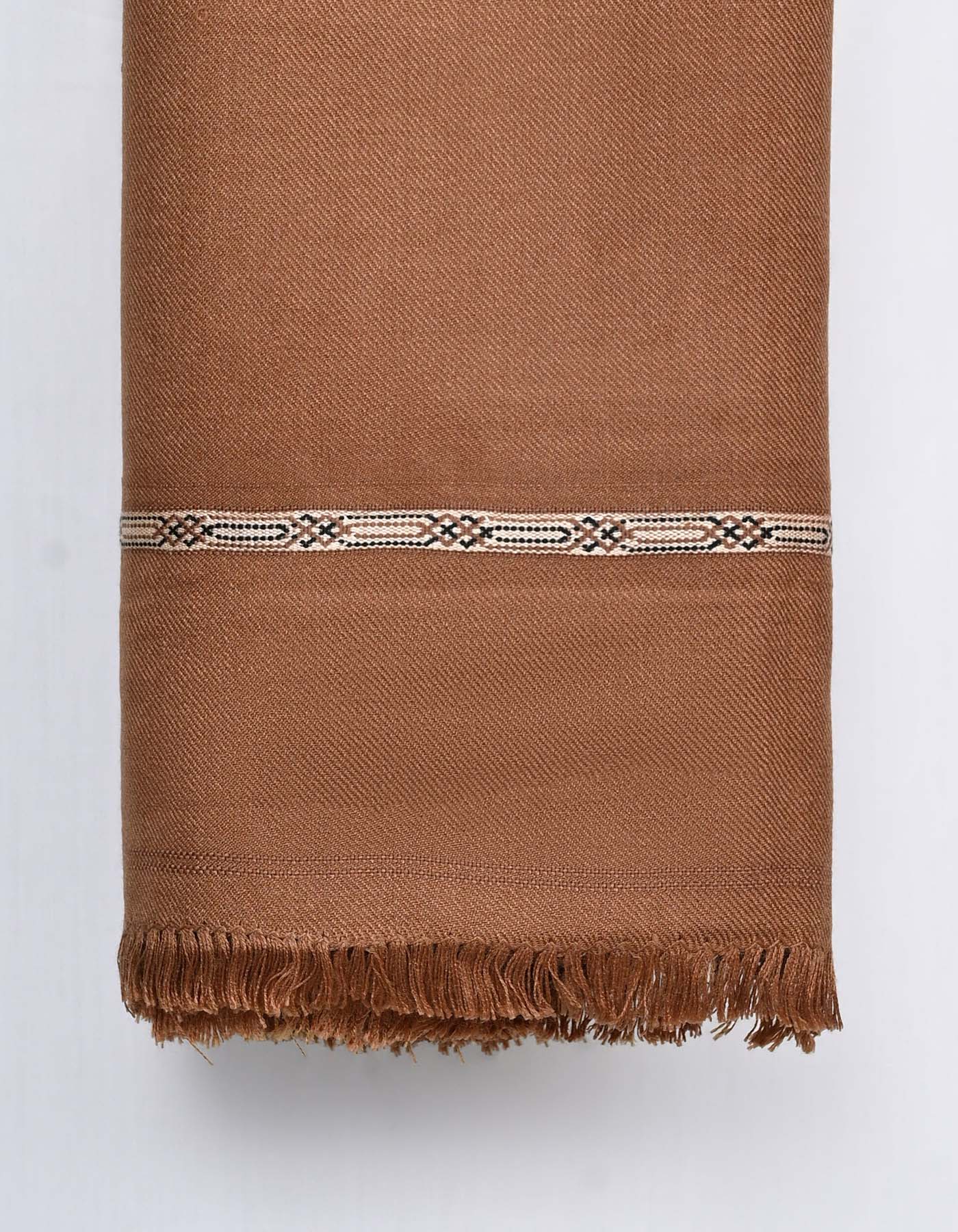 Camel Plain 100% Acrylic Men Shawl