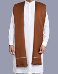 Chocolate Plain 100% Acrylic Men Shawl
