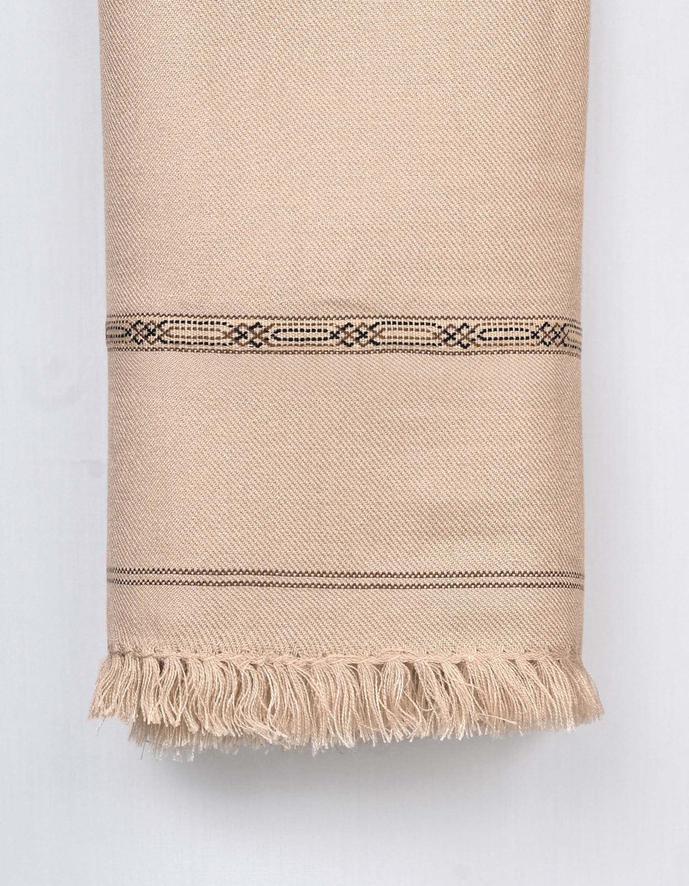 Ivory Plain 100% Acrylic Men Shawl