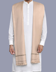 Ivory Plain 100% Acrylic Men Shawl