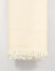 Off White Plain Wool Blend Men Shawl