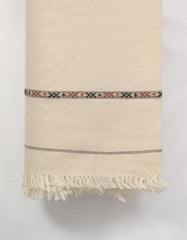 Off White Plain Wool Blend Men Shawl