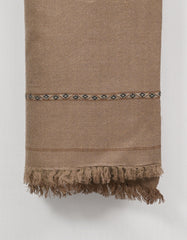 Brown Plain Wool Blend Men Shawl