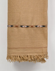 Camel Plain Wool Blend Men Shawl