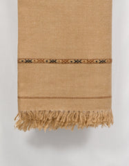 Camel Plain Wool Blend Men Shawl