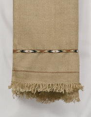 Olive Plain Wool Blend Men Shawl
