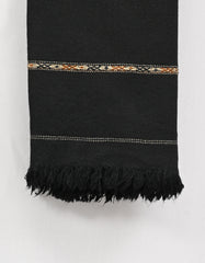 Black Plain Wool Blend Men Shawl