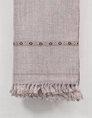 Grey Plain Wool Blend Men Shawl