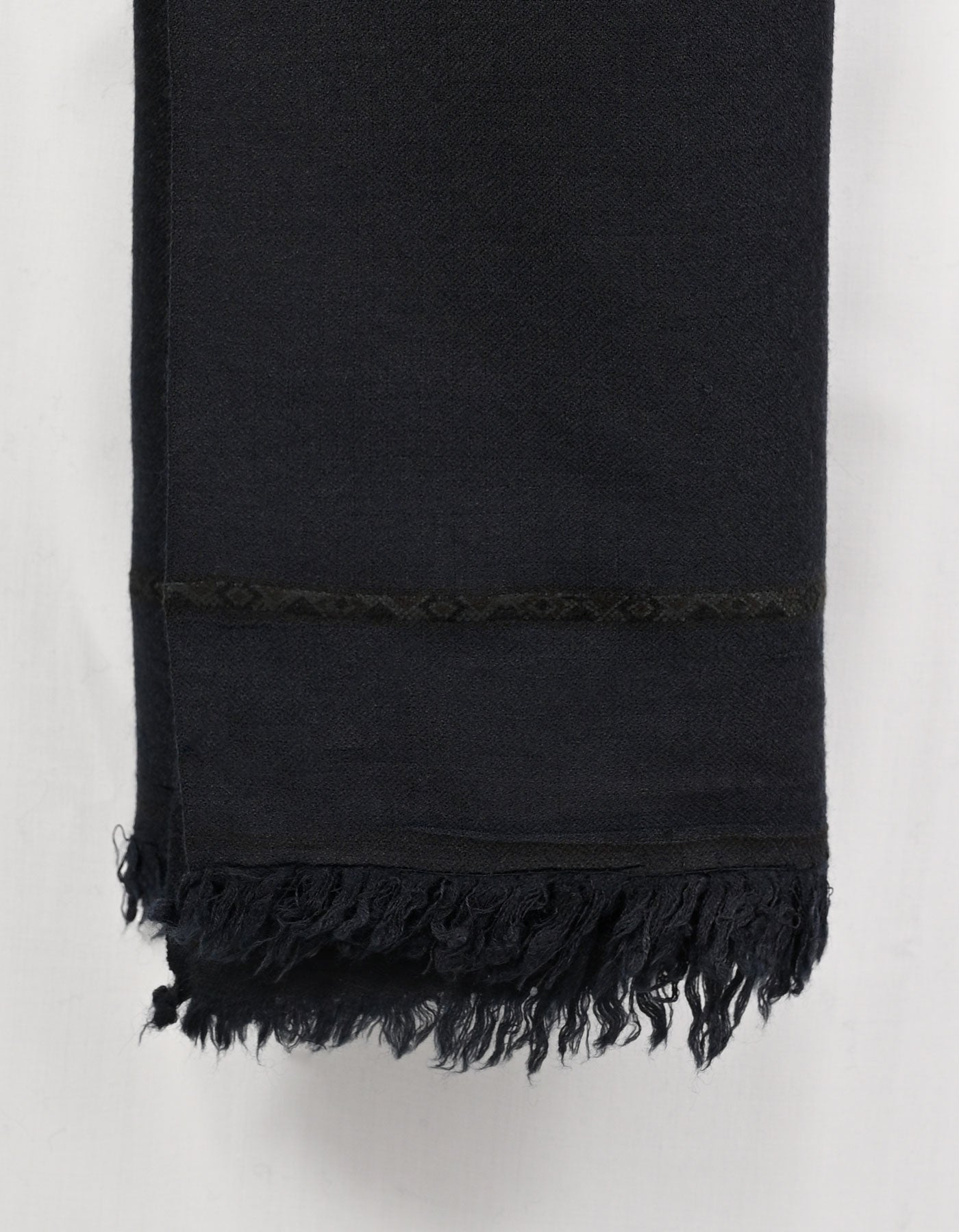 Navy Plain Wool Blend Men Shawl
