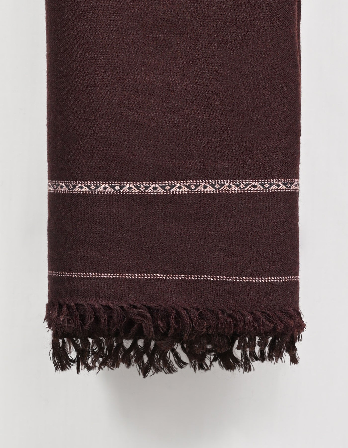 Brown Plain Wool Blend Men Shawl