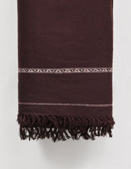 Brown Plain Wool Blend Men Shawl