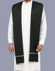 D Grey Plain Wool Blend Men Shawl