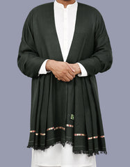 D Grey Plain Wool Blend Men Shawl