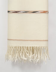 White Plain 100% Wool Men Shawl