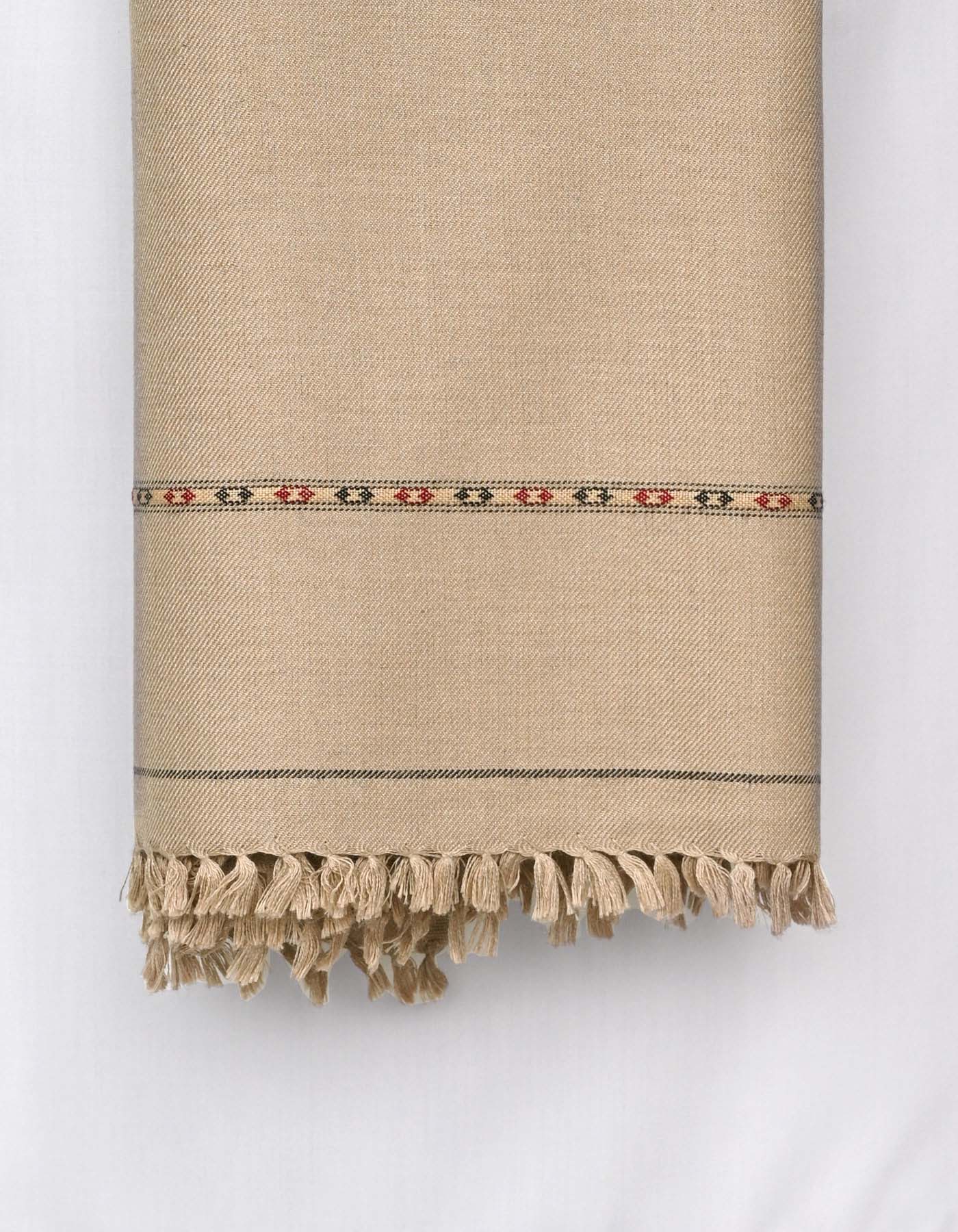 L Brown Plain 100% Acrylic Men Shawl