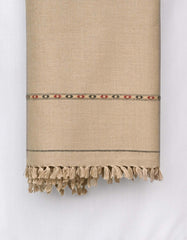 L Brown Plain 100% Acrylic Men Shawl