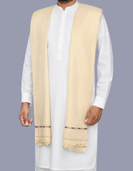 Fawn Plain New Wool Men Shawl