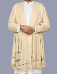 Fawn Plain New Wool Men Shawl