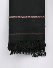 Black Plain New Wool Men Shawl