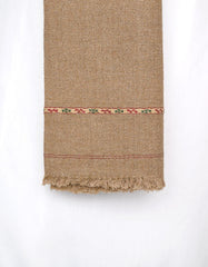 Brown Plain Angora Men Shawl