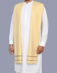 Fawn Plain Virgin Wool Men Shawl