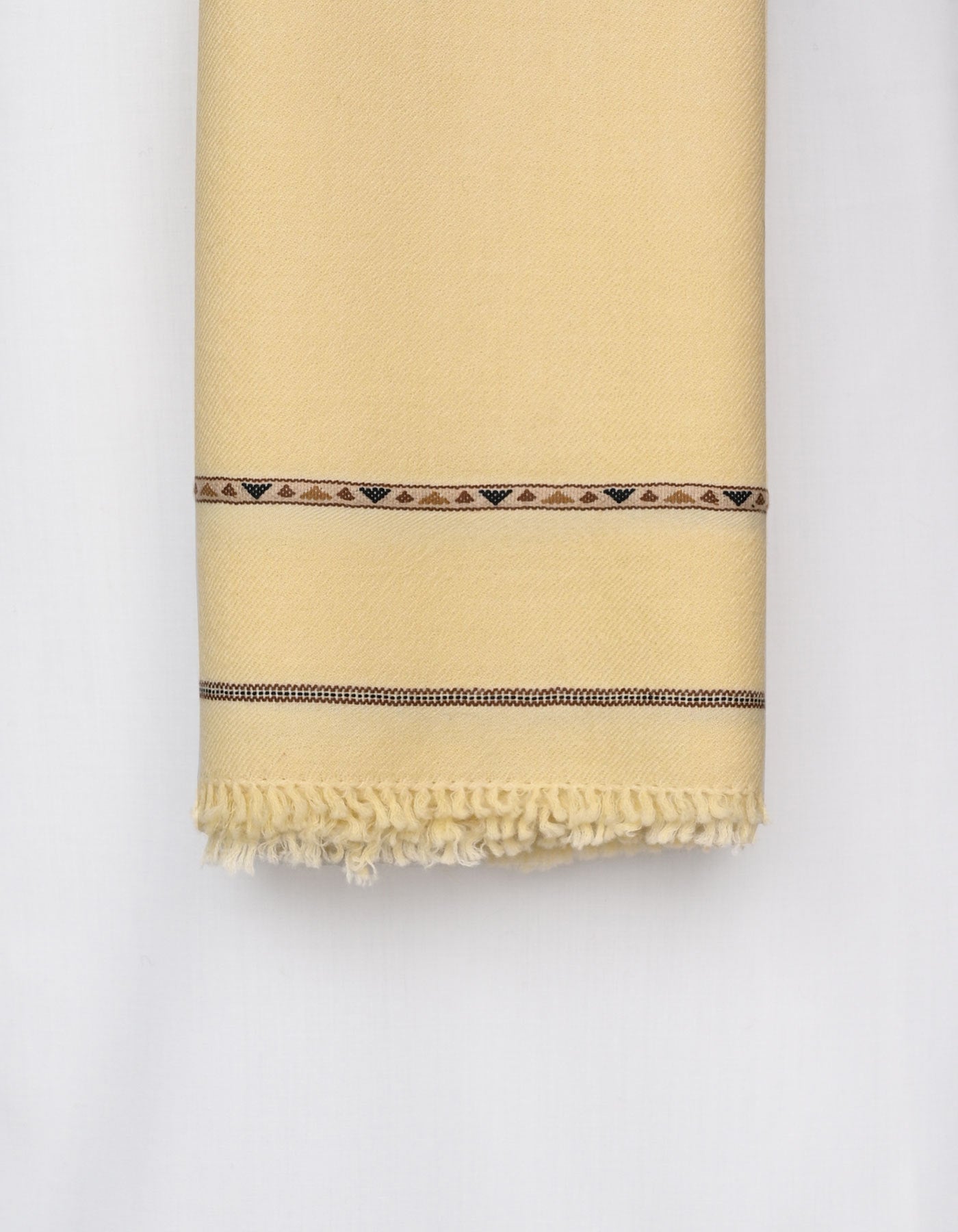 Fawn Plain Virgin Wool Men Shawl