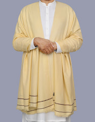 Fawn Plain Virgin Wool Men Shawl