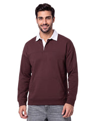 Rich Brown Relaxed Fit Rugby Polo