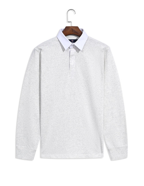 Oatmeal Plain Pure Cotton Rugby Polo