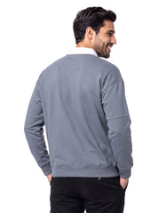 Aura Blue Graphic Relaxed Rugby Polo