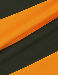 Mustard Color Block Relaxed Rugby Polo