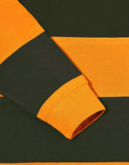 Mustard Color Block Relaxed Rugby Polo