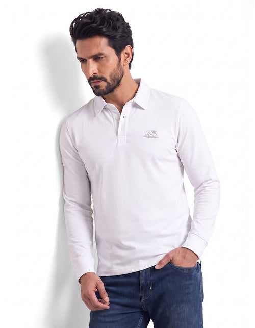 White Plain Signature Rugby Polo