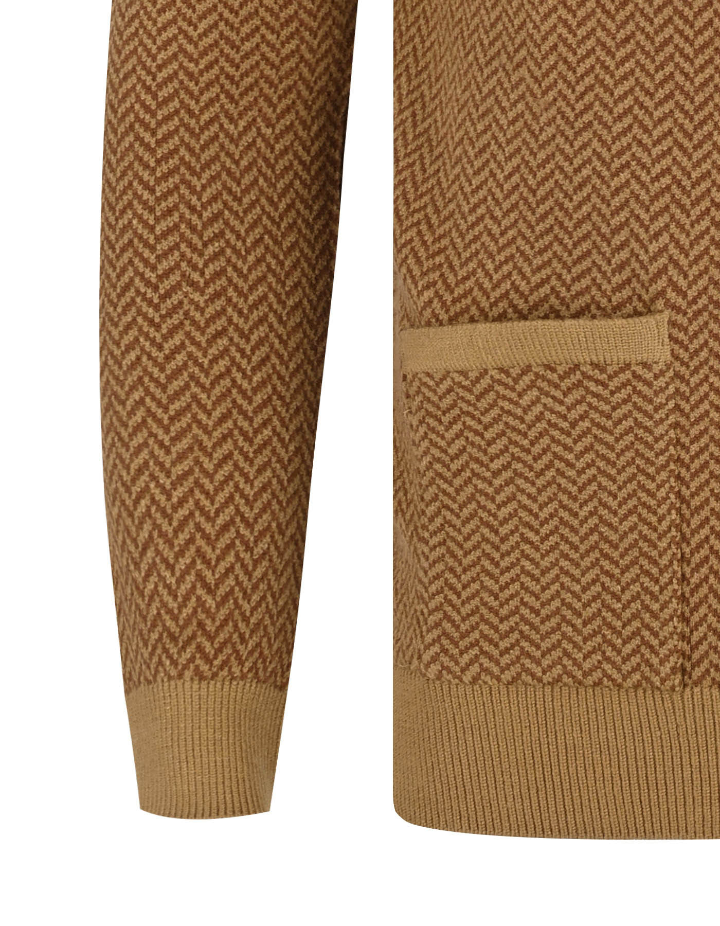 Brown Plain Cardigan SFA2320-XL